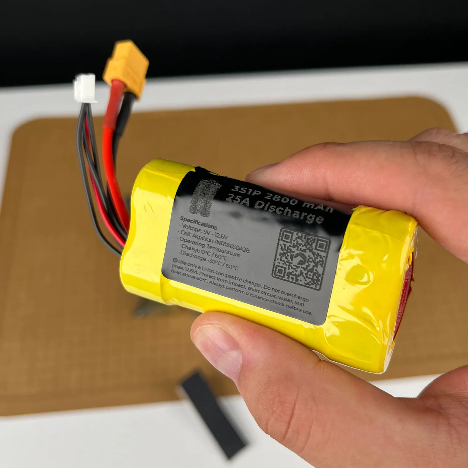 Craycle 3S 11.1 V Li-Ion Battery Pack - 2800 mAh & 25 A Continuous Discharge