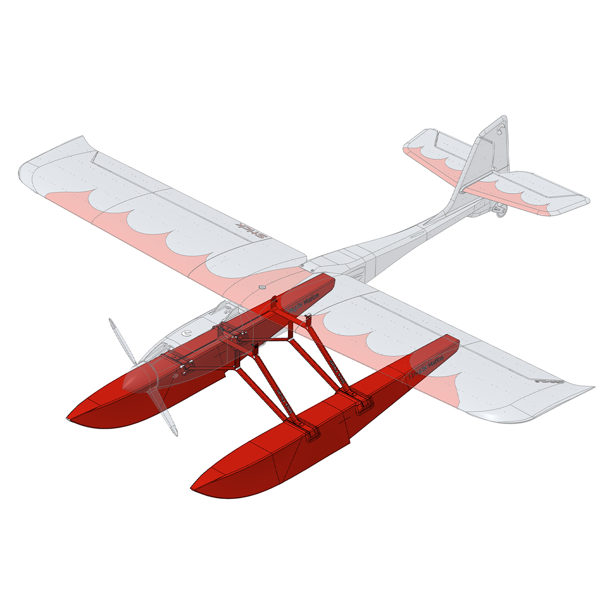 Stick Floats for Water Takeoffs and Landings STL File