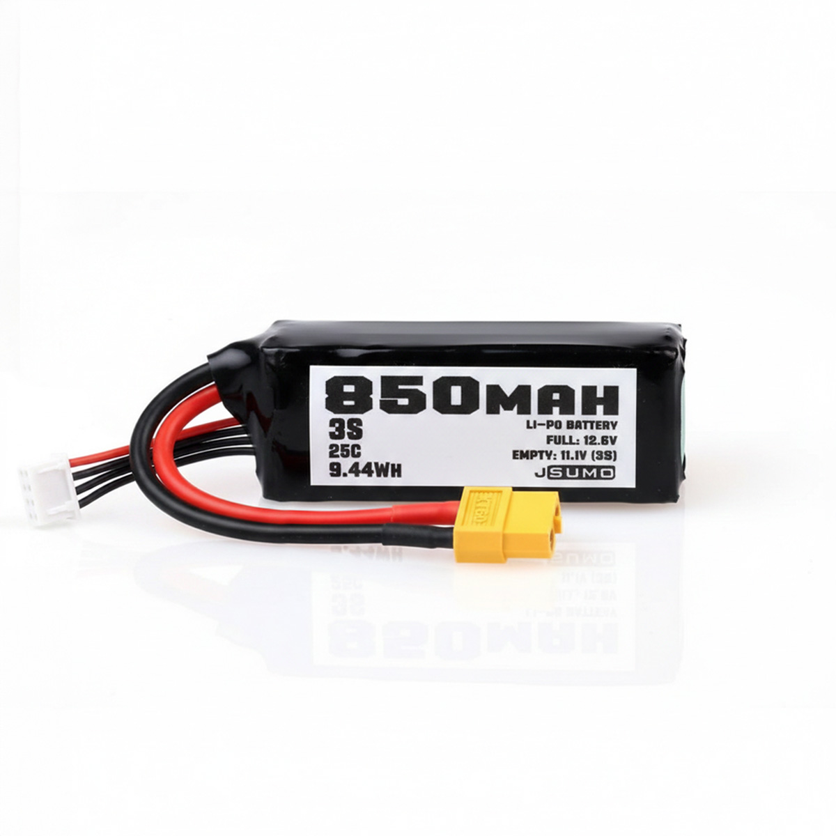 JSumo 3S 11.1V 850 mAh 25C LiPo Battery, XT60