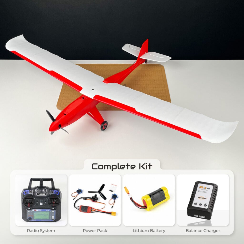 Stick 1000 mm 3ch RC Trainer Plane Complete Kit